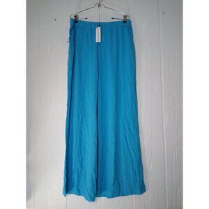 Victoriouslogan The Drop Wide Leg Pant Women's Size XXL Teal Blue Viscose NWT